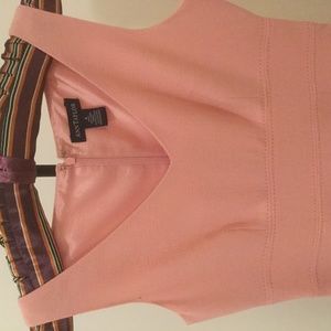 AnnTaylor pink sleeveless dress , size - 4 , made in Korea